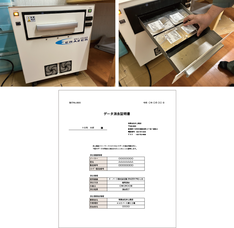 パソコンデータ消去